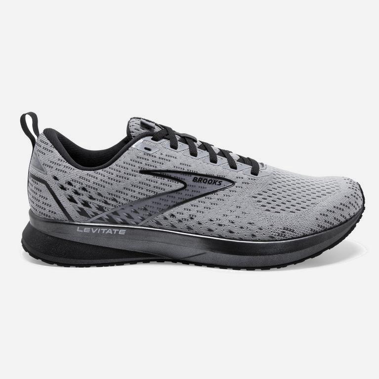 Brooks Levitate 5 Mens Road Running Shoes - Grey/Blackened Pearl/Black - Philippines (863219RLG)